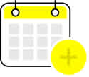 Scheduling calendar icon representing timing controls that affect Snapchat Ads pricing.