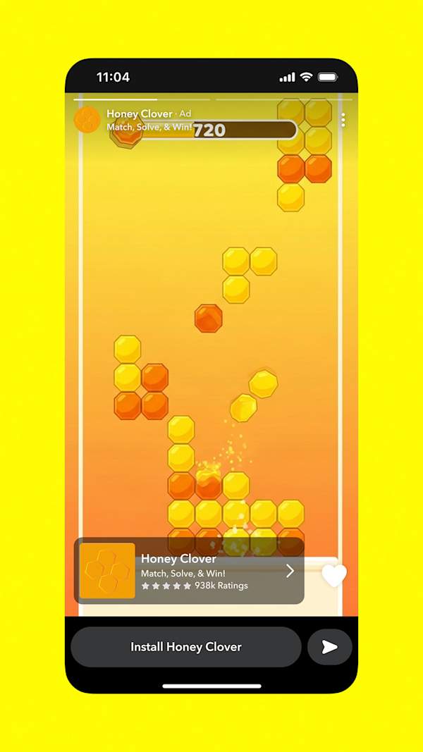 Honey Clover - App End Card Example 1 - Snap Ads App Power Pack