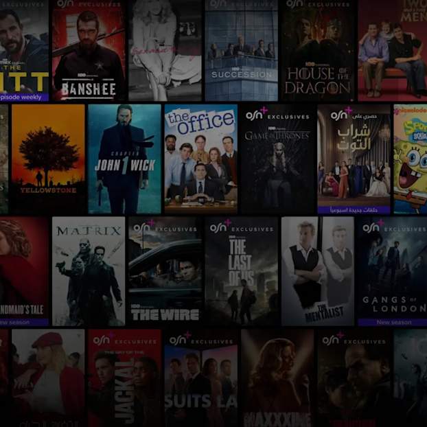 ملصقات عروض على منصة OSN+ تبرز مسلسلات شهيرة لحملة توعية بالعلامة عبر سناب شات.