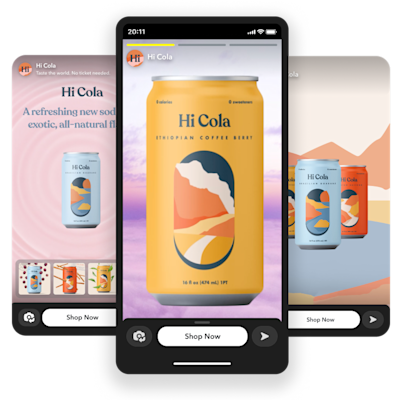 Vertical Snapchat Ads displayed on mobile screens highlighting versatile ad formats designed for performance across platforms.