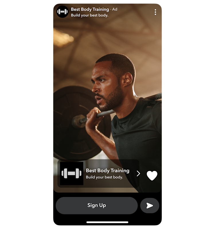 Ad showcasing a weight lifter with a coupon for 3 free months of training