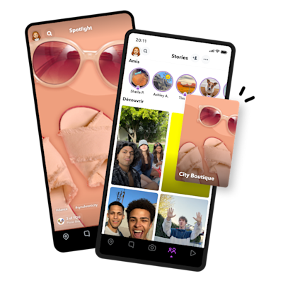 Publicites Snapchat diffusees dans Discover et Spotlight pour toucher des audiences engagees en phase de decouverte.