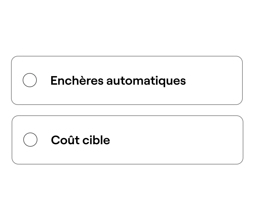 Program box showing how to select your bid strategy