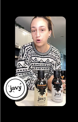 A Javy Coffee Snapchat Ad.