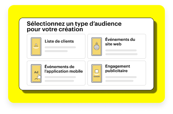 Dialog box showing which audience the user would like to choose from.