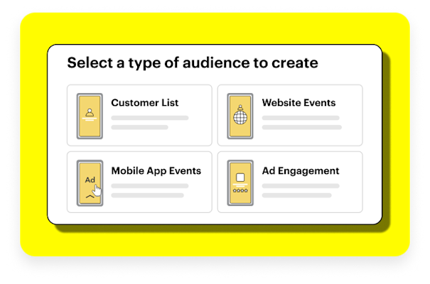 Dialog box showing which audience the user would like to choose from.