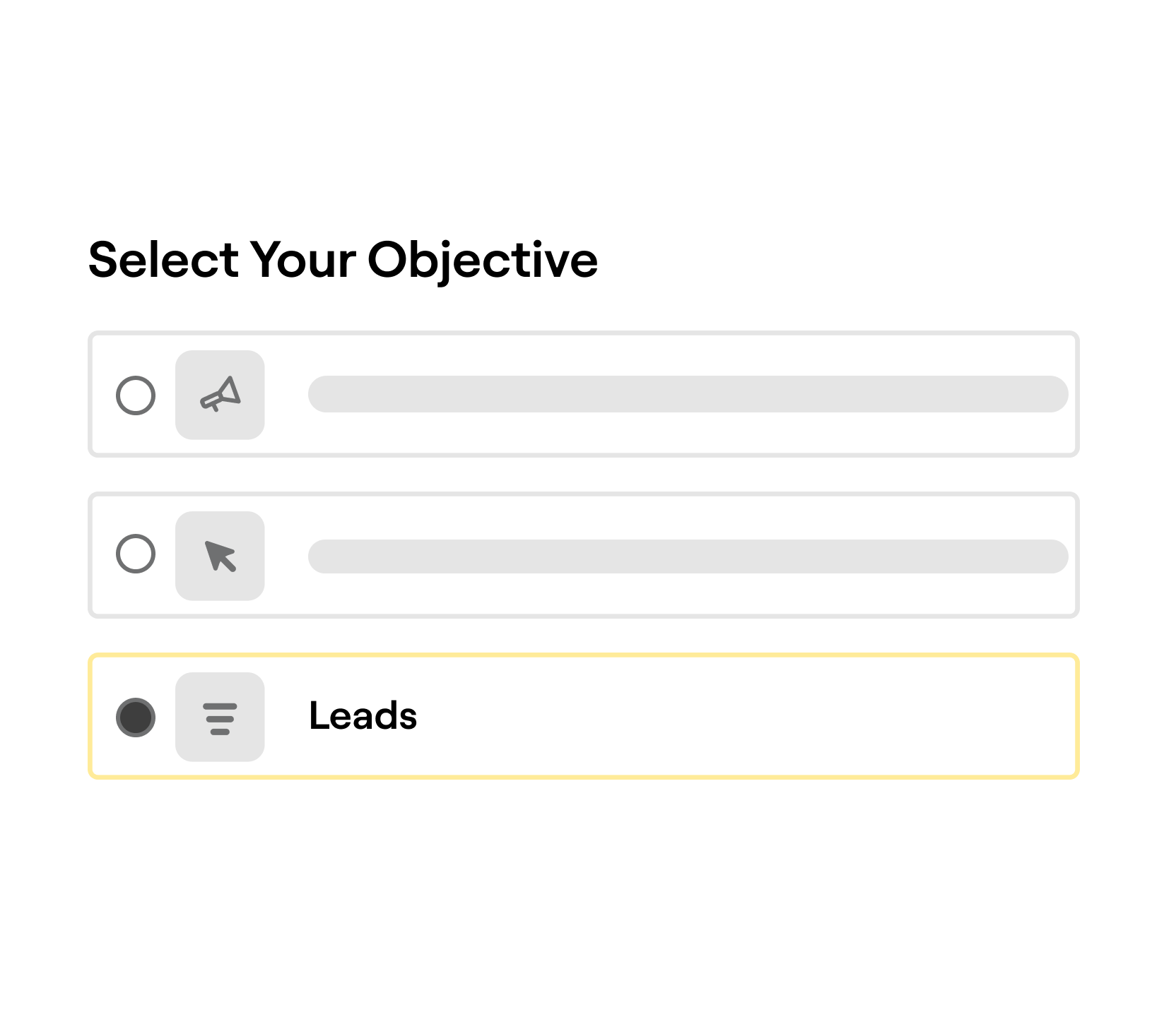 Interface with the leads option selected