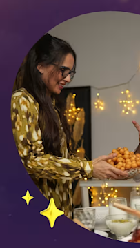 Person sharing traditional Ramadan food at home, representing meaningful connections during the holy month.