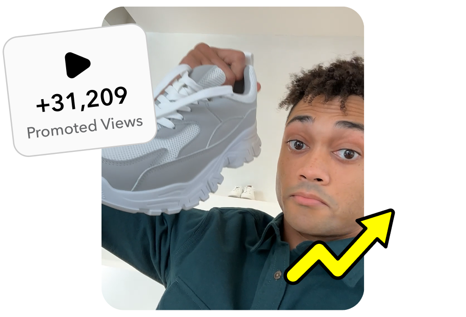 Creator shares product video promoted on Snapchat to reach a larger engaged audience.