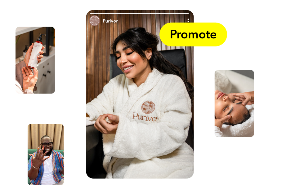 Creator content promoted on Snapchat to increase views followers and engagement using the Promote feature.