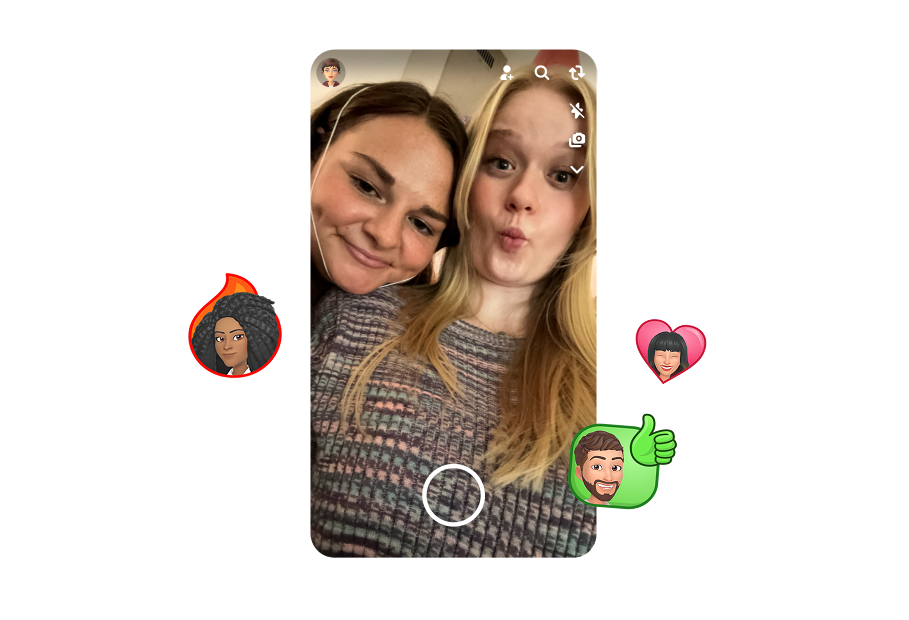 Friends creating Snapchat content together, representing audience targeting that connects brands with the right users.