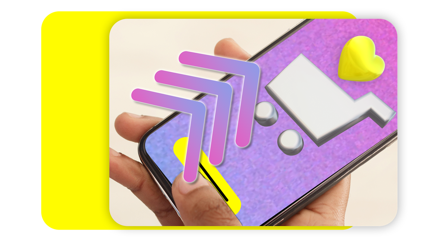 Illustration d'un swipe-up sur une publicité Snap