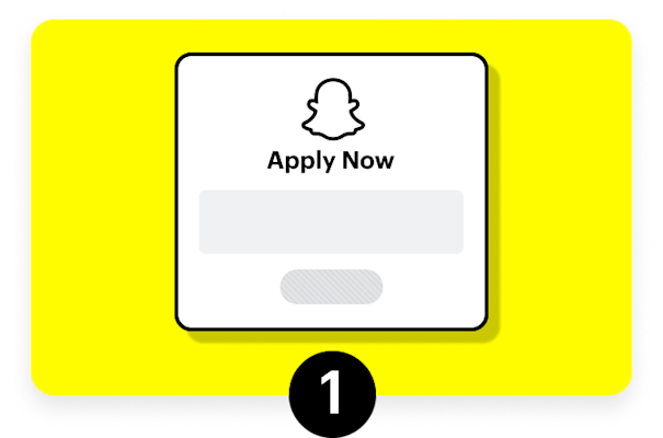 Application form reading 'Apply Now' with the Snap Ghost