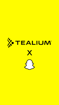 Tealium and Snapchat logos side by side