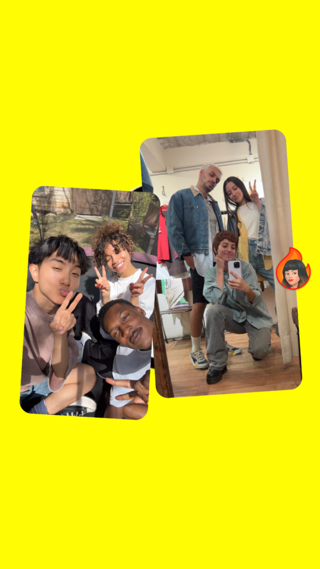 Gen Z friends pose together in casual selfies representing community identity and everyday moments shaping financial habits.